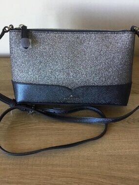 Kate Spade New York Lola Shimmering Glitter, Textured Leather Crossbody Bag NWOT